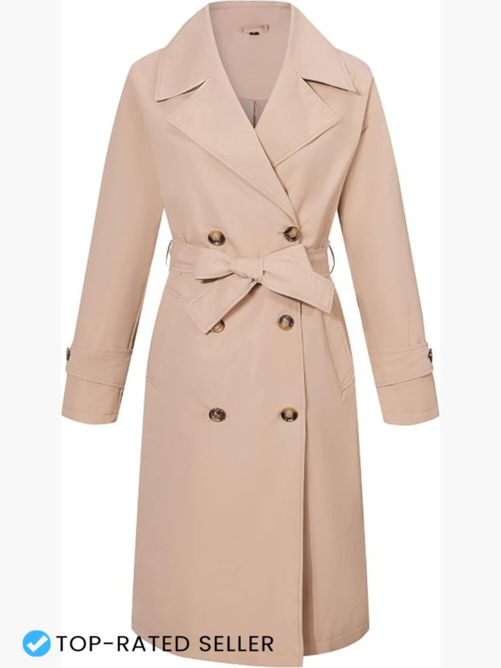 Double Breasted Trench Coat Water Resistant Oversized Classic Chic Fall